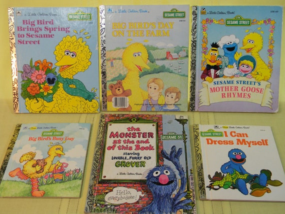 Sesame Street Little Golden Books Big Bird and by LillysLuckyPenny