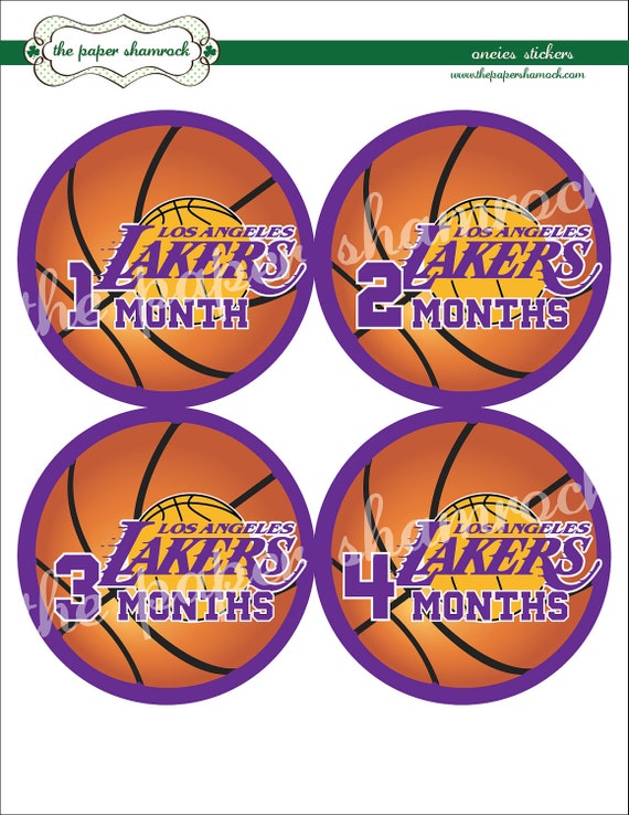 Pick your team - Basketball Monthly Onesies Stickers, NBA Baby Stickers for Onesies, Month Stickers Il_570xn