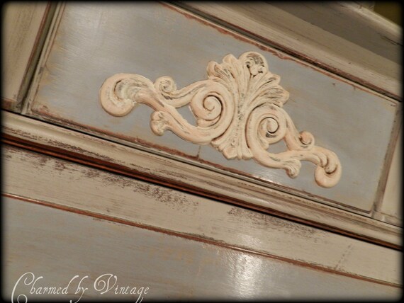 Antique Hand Painted Shabby French Dresser SOLD and RESERVED