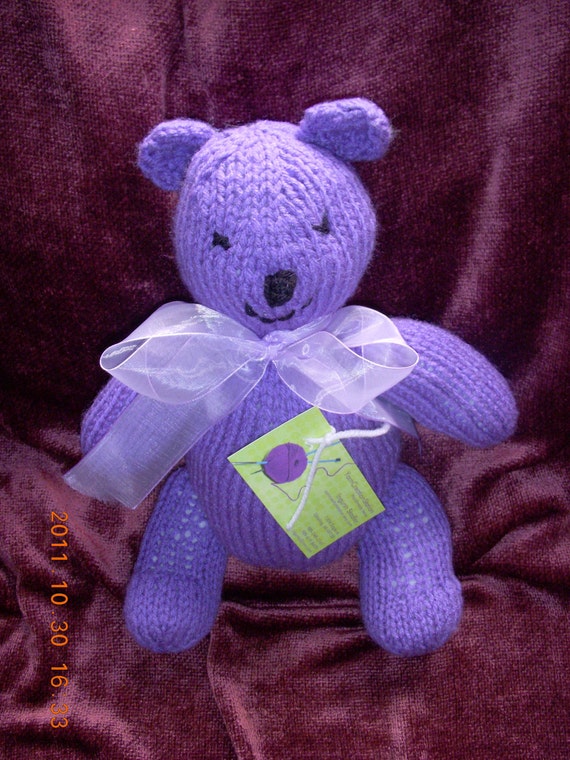 teddy bear in purple colour