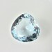 1 piece of aqua blue quartz fancy heart cut drilled