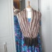 Classic vintage 1950's blonde fur stole fur cape with tails