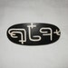 Vintage hand painted black and white wood barrette
