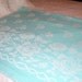 20 % OFF Vintage Damask Tablecloth, Aqua ,Table Cloth, Turquoise