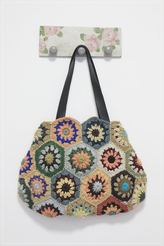 Items similar to Hexagon Crochet Bag on Etsy