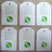 Dragonfly White Green Thank you Set of 6 Large Thank You Tags
