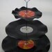 Record Cup Cake Stand 3 Tier Retro Rockabilly Wedding Rock n Roll 80s