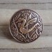 2 Metal Buttons - Dragon - Antiqued Copper Buttons with Shank - 5/8 inch