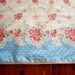 Pair of Vintage Pillowcase Covers Bright Blue & Pink Cotton Floral