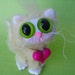 Little Scruffy Kitty Cat Polymer Clay Figurine