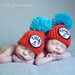 TWIN Thing 1 Thing 2 hats FREE SHIPPING