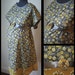 Labor and Delivery Hospital Gown -Gray, Yellow and White Circle Flowers, Yellow and White Mini Flower Band, Flower detail on Sash