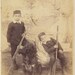 Little Soldier Boys Dog rifles cabinet card