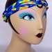 Neon Blue/ Tie Dye Braided Turband