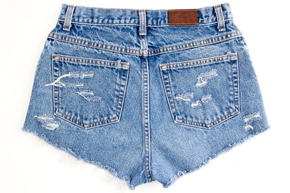 Tribal/Aztec Shorts Hand Painted Vintage Distressed High