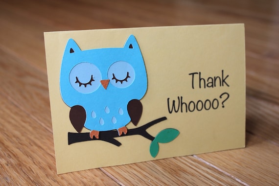 Items Similar To Owl Thank You Cards Thank Whoooo On Etsy