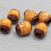 Mantra Beads - Prayer Scroll Handmade Paper Beads - Om Mani Padme Hum - Sunshine Yellow - 6 pcs
