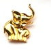 Vintage Gold Mother Pin - Mom and Baby Elephant Hugging - Signed Lady Remington
