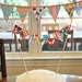 Girls Birthday Cake Topper, Fabric mini cake banner bunting, Birthday party decoration, photo prop