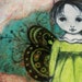Mixed Media Painting 5x7 Original Butterfly Princess As seen in Somerset Studio Magazine