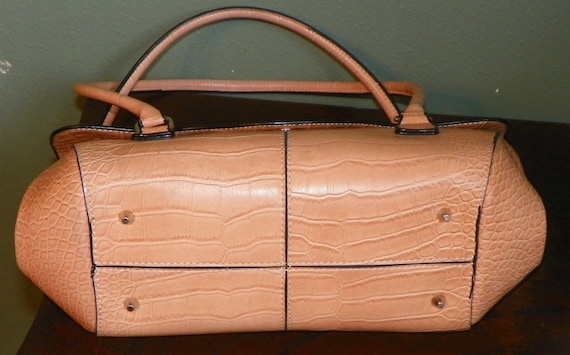white alligator purse