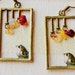 Love Bird Earrings - Birdcage Jewelry Earring - Rectangle Song Birds - Brass Pebble Ear Ring - CHRISTMAS Gift for Women - Holiday Presents