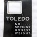 Advertisement Sign Steampunk Toledo Metal Nameplate Vintage Scale 1940s