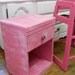 Reserved listing for Charlene in Canada Shabby Chic Beach Cottage Pink Chippy Side table Pink