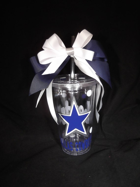Dallas Cowboys Personalized Tumbler by ThePoshDiva on Etsy
