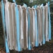 Custom Listing for Amber Gilman Tiffany Blue Burlap Fabric Garland Rustic Wedding Decor