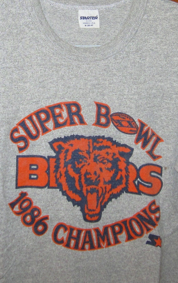 vintage 1986 Chicago Bears Super Bowl XX champions NFL shirt Starter ...