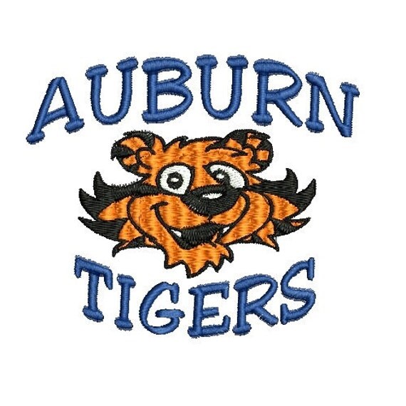 Auburn Tiger Embroidery Machine Design by MyIttyBittyDesigns