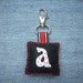 Felted keychain black red white primary school boy gift idea