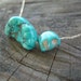 Turquoise Skull Necklace - Golden Brass