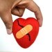 Needle Felted Broken Heart with Band aid