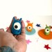 Needle Felted Aliens/Monsters Set- Natural Toys