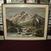 Vintage Paint by Number Mountain Scene