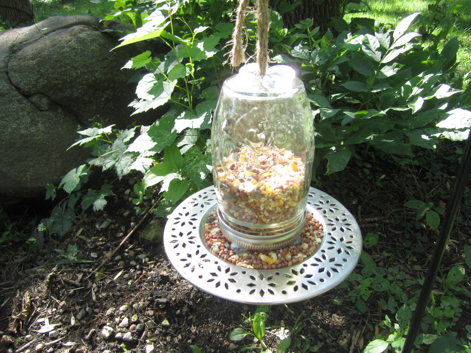 Mason Jar Bird Feeder