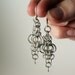 Chain-maille Chandelier Earrings in Sterling Silver