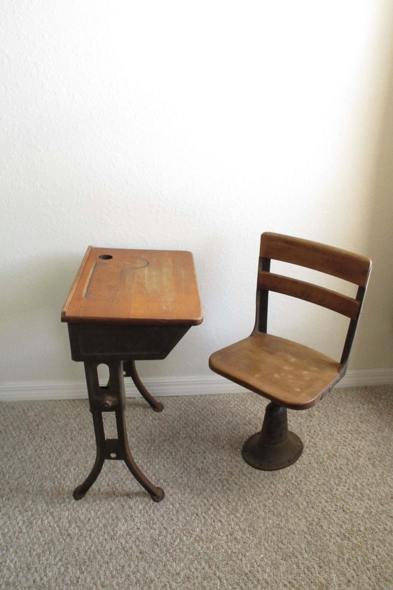 Sale Antique School Desk and Chair
