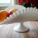 Vintage Fenton Hobnail Milk Glass Pedestal Bowl