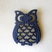 Vintage 1970s Cast Iron Owl Trivet Lot of 3