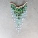 Sea Glass & Driftwood Mobile - OMBRE - Green, Aquamarine and Clear RESERVED
