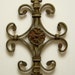 Metal art steel flower scroll fleur de lis southwest natural patina rustic