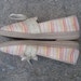 S A L E - Vintage linen summer flat shoes size US 7.5 EUR 38 UK 5, made in France