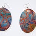 Fabric Covered Wood Earrings