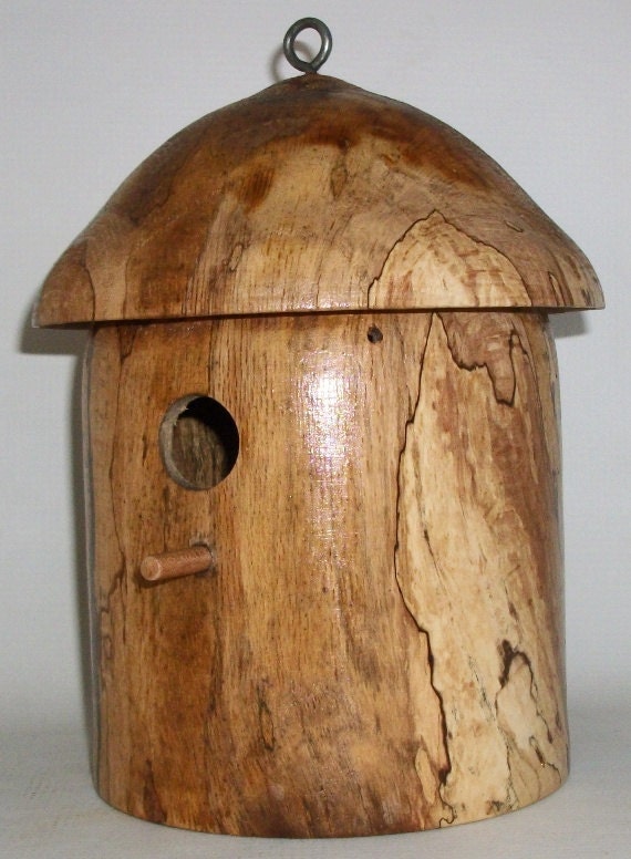 Birdhouse Bird House for Birds Woodturned on a wood lathe