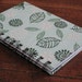 Handmade Journal - Spiral Bound Notebook With Spring Floral Leaf Design