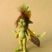 RESERVED for ilovegemstones- Do NOT BUY - Final Payment - Green striped orchid sprite - Resin casted ooak art doll
