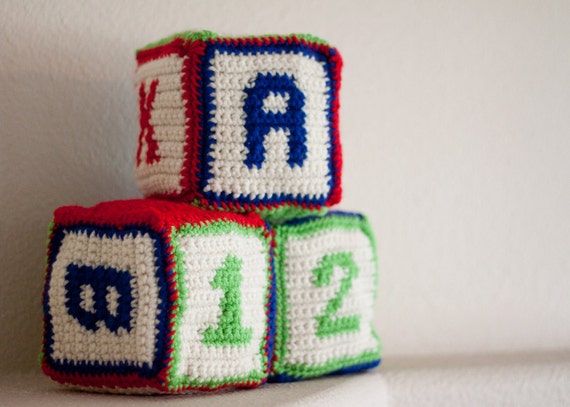 Crochet Number and Letter Blocks Patterns A Z 0 by BellaAndTate